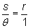 s/θ = r/1