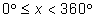 0 is less than or equal to x is less than 2pi