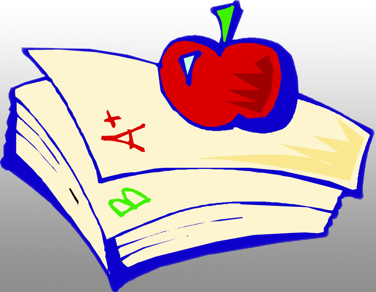 Math papers and an apple